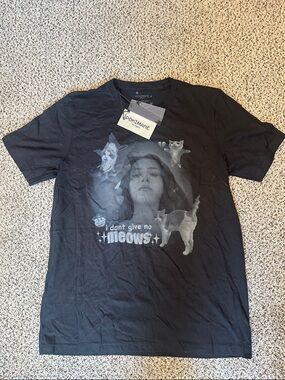 Pokimane Black Graphic 'I Don't Give No Meows' Tee